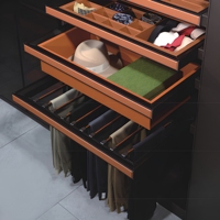 Organiseurs de placard ZYTH, armoire à bijoux coulissante, accessoires de quincaillerie en cuir à plusieurs tiroirs