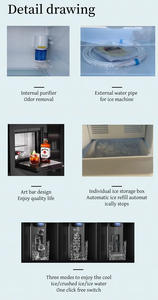 Réfrigérateur Américain Sans Givre Acier Inoxydable 606L Côté-à-Côté avec Machine à Glaçons Électrique et Distributeur d'Eau, Prise Royaume-Uni pour Hôtels - Product Image 6