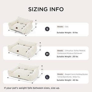 Premium Winter Mode Klassisches Weiches Cord-Fleece Katzen- & Hundebett mit Abnehmbarem Waschbarem Bezug Niedliches Indoor-Haustiermöbel - Product Image 6