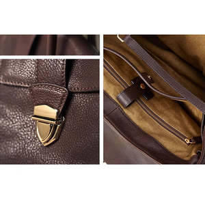 2025 di tendenza di lusso in vera pelle borse Tote per le donne marche famose <span class=keywords><strong>Vintage</strong></span> serratura da <span class=keywords><strong>donna</strong></span> valigetta resistente cerniera tinta unita - Product Image 5