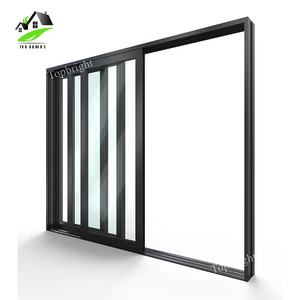 Gran diseño de 3 paneles, tobogán moderno, tienda de patio, frente de apilamiento, mosquitera, <span class=keywords><strong>puertas</strong></span> corredizas de vidrio - Product Image 1