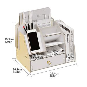 Mỹ phẩm lưu trữ hộp xoay bút chủ Máy tính để bàn công suất lớn trang điểm bàn chải son môi Eyeshadow tổ chức kệ - Product Image 3