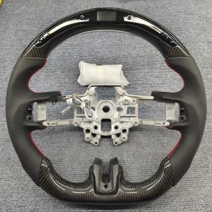 Volante de Fibra de Carbono con Luces LED para Ford <span class=keywords><strong>Mustang</strong></span> GT V6 EcoBoost <span class=keywords><strong>Shelby</strong></span> GT350 <span class=keywords><strong>GT500</strong></span> GT 2018 2019 <span class=keywords><strong>2020</strong></span> 2021 2022 - Product Image 1