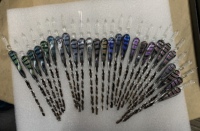 Ensemble de stylos à plume en verre faits à la main de haute qualité, vintage et scintillants, pour la calligraphie, l'écriture et le dessin, cadeau de fête