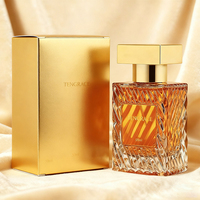 Flacon de parfum de luxe au design minimaliste 50 ml, flacon de parfum vide en cristal, flacon de parfum personnalisé avec logo gravé et boîte