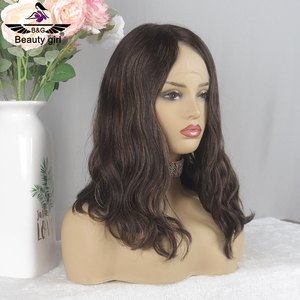 Peluca de Cabello Humano Brasileño Ondulado Marrón de Calidad Premium, Nivel Salón, con Encaje, para Mujeres Blancas - Product Image 6
