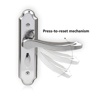 קלאסי בסגנון קלאסי מלוטש כסף נירוסטה פנים דלת ידית מנעול עמיד אבטחה גבוהה לוח מקשים לפתוח עמיד למים - Product Image 6