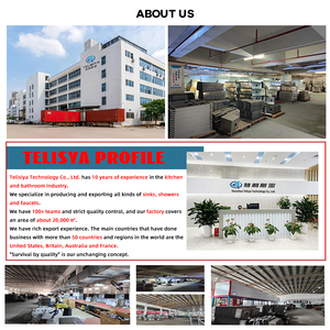 Lavello da cucina in acciaio inossidabile spazzolato aggiornato con set di rubinetti a cascata per la cucina dell'hotel - Product Image 5