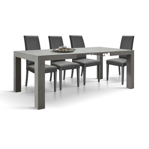 Beatrice <b>Extendable</b> <b>Dining</b> <b>Table</b> 140x90 CEMENT GREY Melamine Finished Internal Use - Product Image 1