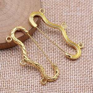 Petites épingles simples de 4,5 cm avec 3 boucles, dorées et argentées, épingles islamiques pour bébés, pour la décoration, accessoires pour bébés - Product Image 4