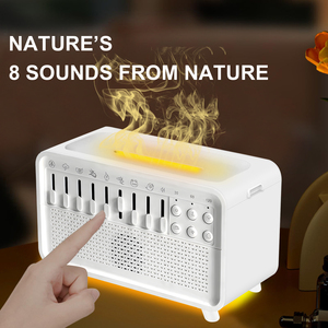 Simulation Flame Night <strong>Light</strong> White Noise Sound Machine with 8 Ambient Sounds,Aroma <strong>Humidifier</strong> for Sleep,Meditation,Study,Yoga - Product Image 4