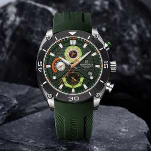 Nouvelle montre NAVIFORCE décontractée, robuste et étanche pour homme, montre sport à quartz, bracelet en silicone souple, chronographe - Product Image 2
