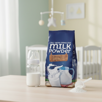Sachet à fond plat personnalisé pour lait en poudre, fabriqué en Chine, en PET et aluminium (PE-Alu-PE)