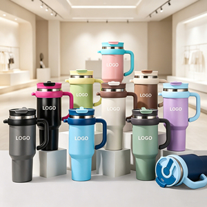 Vaso Térmico Extra Grande de 40 oz, Acero Inoxidable 304, con Asa Ergonómica, Correa de Transporte Extraíble, Pajita, Impresión de Color Personalizada - Product Image 6