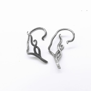 yunnique Octopus Tentacle <b>Cuff</b> <b>Earrings</b> 316 Stainless Steel Ear Clips For Men Women Non Piercing Fashion Jewelry - Product Image 2