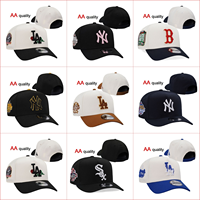 Casquette de baseball AA de haute qualité 2026 en gros, casquette hip-hop ajustable brodée en 3D, style Yankees