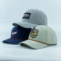 Gorras de Béisbol Transpirables de Secado Rápido al por Mayor, Gorras de Golf con Corte Láser y Diseño de Camuflaje para Deportes al Aire Libre