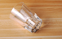Verres à shot classiques en gros, petits, à base lourde, en verre sodocalcique sans plomb, 85 ml/3 oz, avec logo personnalisé, pressés à la machine pour