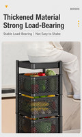 Rak Bumbu Modular Dapur 4 Lapis Logam Dengan Roda untuk Pantry dan Ruang Makan