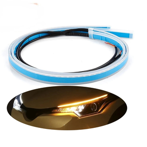 Bande lumineuse LED ultra-fine 12V 30cm 45cm 60cm à démarrage dynamique, feux de jour DRL, clignotants pour <span class=keywords><strong>auto</strong></span> et moto, blanc, jaune, bleu glacé, rouge - Product Image 1
