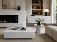 Dalles de marbre Bianco Carrara Venato pour îlots de cuisine, meubles-lavabos de salle de bain, carreaux de sol, panneaux à motifs et vasques en pierre