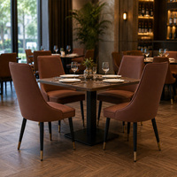 Chaise de bar marron avec repose-pieds doré, tabourets de bar commerciaux pour hôtel, restaurant, îlot de cuisine, comptoir de bar, mobilier