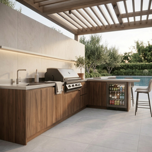 Cucina da Esterno Personalizzata in Acciaio Inox 304, Armadietti per Giardino, Piscina, Barbecue, <span class=keywords><strong>Isola</strong></span> Cucina per Patio - Product Image 1