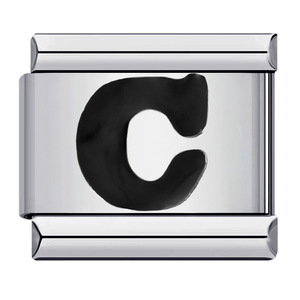 Pulsera Modular de Acero Inoxidable con Iniciales Inglesas Negras '<span class=keywords><strong>LOVE</strong></span>' de Estilo Italiano, de Yiwu, Modelo de Módulo de Letra - Product Image 6
