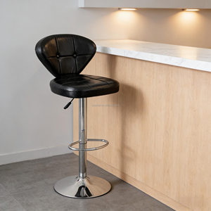 Elegante Silla TUQ Compacta de Cuero PU, Taburetes de Barra para Cocina, Sala de Estar, Apartamento, Villa - Product Image 1