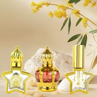 Arabe 3ml 6ml 9ml 12ml vide octogone or bouchon à vis bouteilles en verre pour parfum Attar huile essentielle Oud
