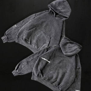 สเวตเชิ้ตมีฮู้ดย้อนยุคใส่ได้ทั้งชายและหญิงผ้าฟลีซซับในผ้าฝ้ายแนวสตรีทฮิปฮอปสำหรับ100% ดีไซน์ใหม่ฤดูใบไม้ร่วง - Product Image 1