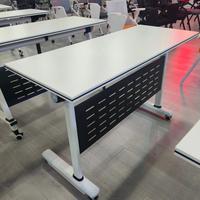 Table de réunion, de formation et d'étude de style moderne, convertible, pliable, avec roulettes
