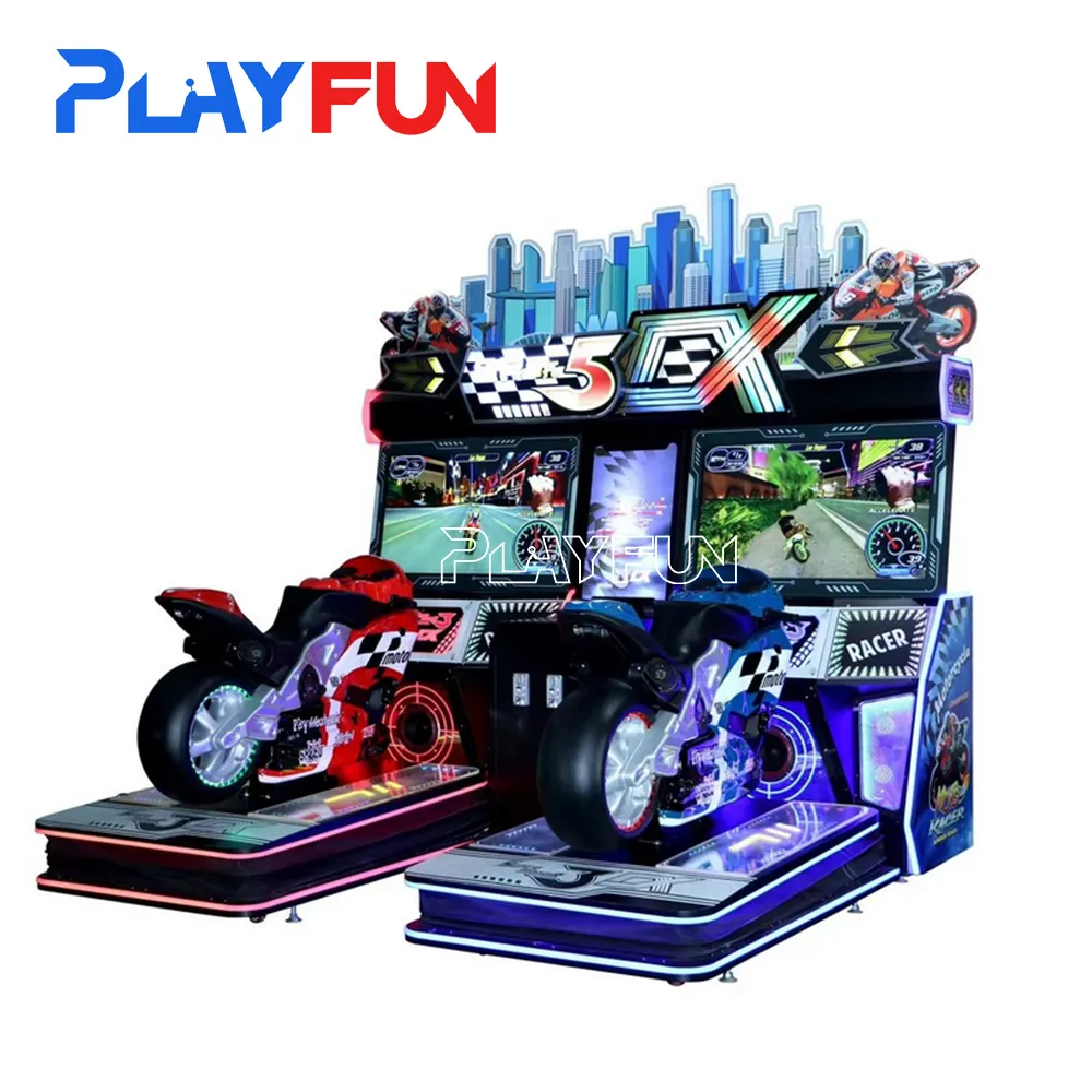 Sıcak satış 2 oyuncu süper Motor 5dx tam hareket yarış oyunu Video oyunu makine jetonlu oyun makinesi