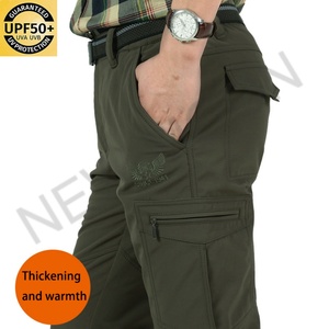 High Quality Men's <b>Overalls</b> Solid Color Cotton Multi-Pocket Cargo Long Sweatpants Loose Fit Thickened - Product Image 4