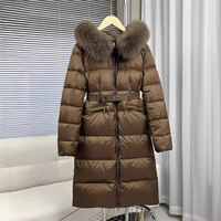 Vente en gros 2025 – Doudoune courte réversible imperméable et respirante pour femme avec col en fourrure de renard amovible – Écologique