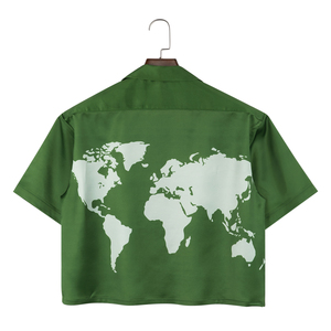 Camisetas informales <span class=keywords><strong>de</strong></span> manga corta con estampado <span class=keywords><strong>de</strong></span> algodón puro personalizado con <span class=keywords><strong>mapa</strong></span> del mundo y <span class=keywords><strong>mapa</strong></span> <span class=keywords><strong>de</strong></span> África - Product Image 2