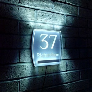 Advertising Board Acrylic Number Signs <b>Led</b> Standoff Illuminated Wall Mount Sign Holder for Acrylic - Product Image 2