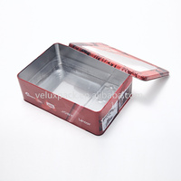 Chine fabricant en gros sur mesure impression étain gaufrage emballage grande boîte en fer blanc pour biscuits avec fenêtre bidon