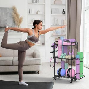 Multifunctional Home Gym Storage Rack, Yoga Mat Storage Rack, <b>Dumbbell</b> Rack and Fitness Equipment Storage Rack - Product Image 3