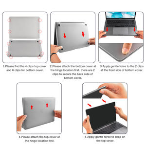 Étui pour ordinateur portable en plastique transparent mat mince résistant aux rayures pour <span class=keywords><strong>Macbook</strong></span> <span class=keywords><strong>Pro</strong></span> Étui rigide pour <span class=keywords><strong>Macbook</strong></span> Air 13 pouces Étui de protection - Product Image 4