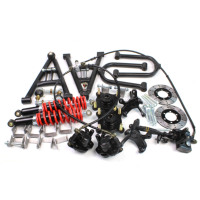 Gros 350mm Suspension avant amortisseur bras oscillant bride fusée de direction avec pompe de frein moyeux de roue pour bricolage ATV Buggy