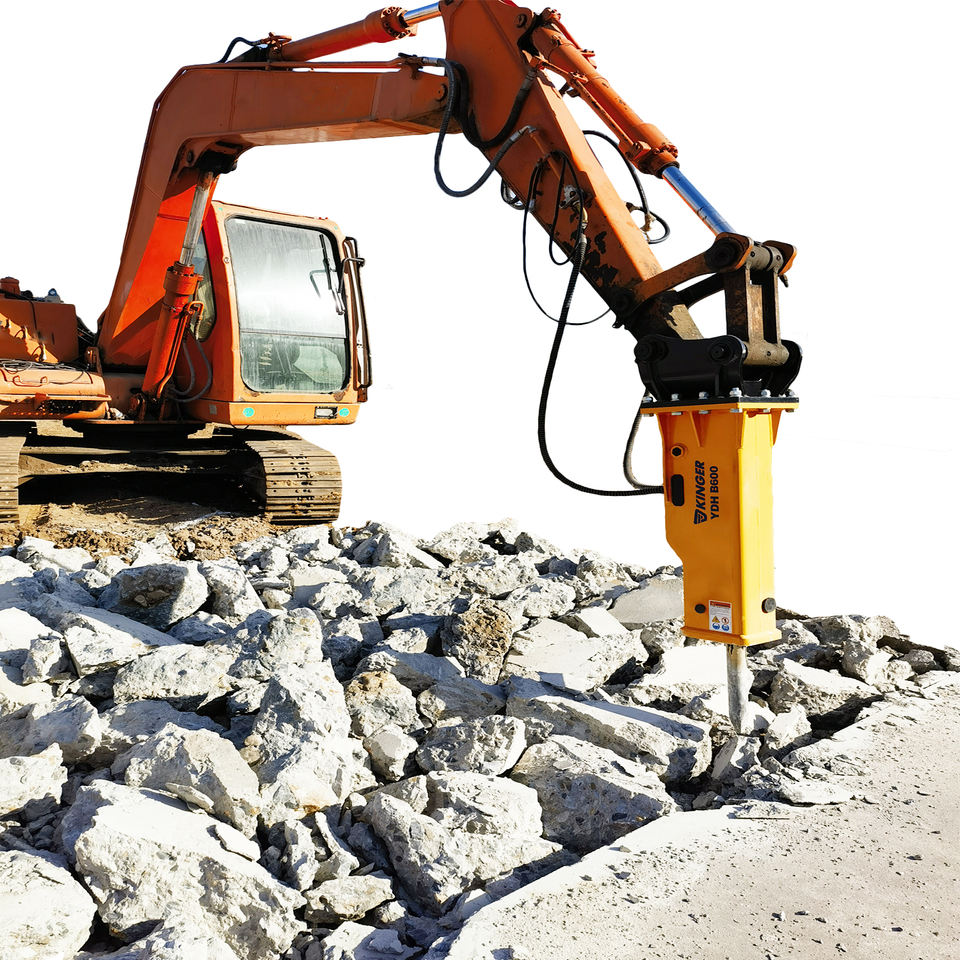KINGER Hydraulic Rock Hammer Concrete Breaker Hammer for Excavator Skid ...