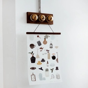 Personalizado creativo DIY marco de madera póster lienzo desplazamiento arte nórdico percha con logotipo personalizado impresión UV estilo de moda - Product Image 3