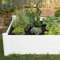 Bacs à légumes surélevés en vinyle robuste - Parfaits pour les petits espaces, jardinage urbain, prix abordable