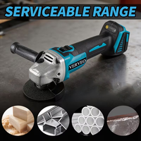 Meuleuse d'angle sans fil 18V au lithium, qualité industrielle, pour bricolage, avec 2 batteries 4.0Ah et un ensemble d'accessoires