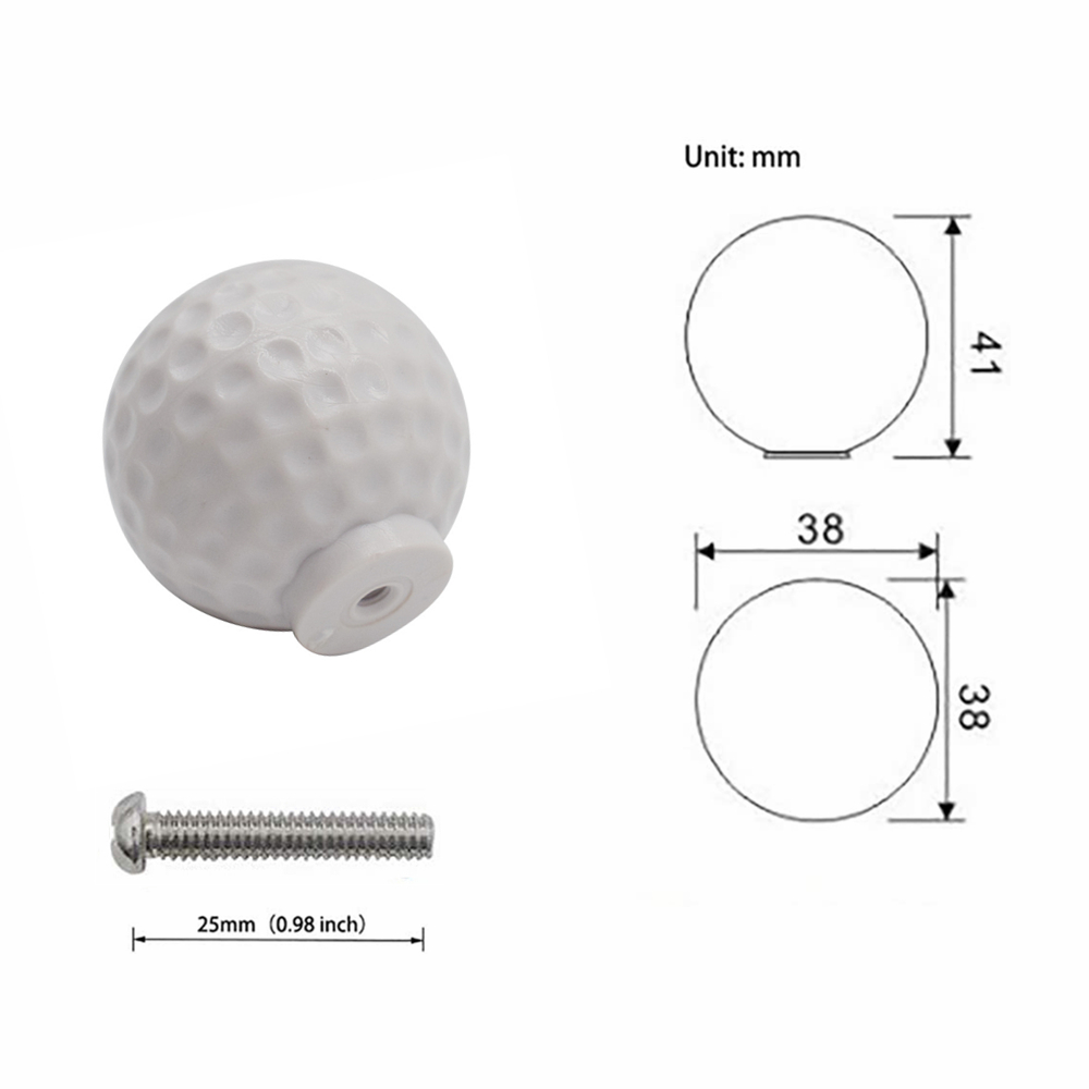 Golf Ball Hardware Ball Sports Drawer knobs Pulls Children Baby Room Handles Dresser Cupboard Wardrobe Cabinet Kitchen Knobs