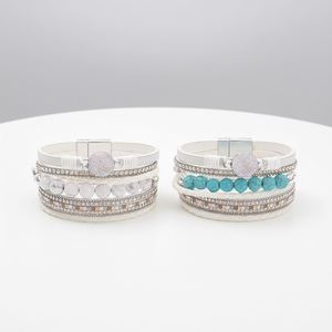 Bracelet en cuir Surfer, design personnalisé exclusif, en acier moulé sous vide, cadeau de vacances pour femme, maillons creux, lourd - Product Image 5