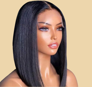 Perruque Bob Transparente Pas Chère en Gros pour Cheveux Remy, Densité 180%, 10 Pouces, Fermeture 4x4, Couleurs Personnalisables pour Femmes Noires - Product Image 3