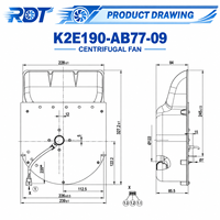 Ventilateur de refroidissement d'origine allemande K2E190-AB77-09 75W, faible bruit, refroidissement stable, conception compacte, convertisseur de fréquence, ventilation