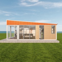 Maison conteneur préfabriquée modulaire moderne en verre pour salle d'exposition, habitation ou salle de classe - Vente en gros